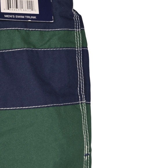 Caribbean Joe Mens Fairway Green Navy Blue Board Swim Trunks Shorts Size XXL - Picture 4 of 9